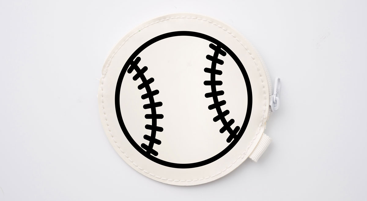 野球ボールの小銭入れ